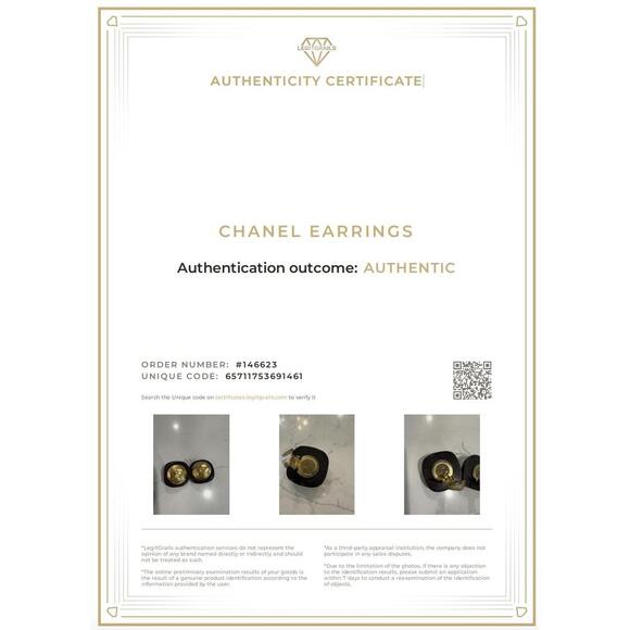 Chanel Clip On Earrings Gold Dark Vintage Sculpted Face Design Classic Chic - Picture 5 of 6